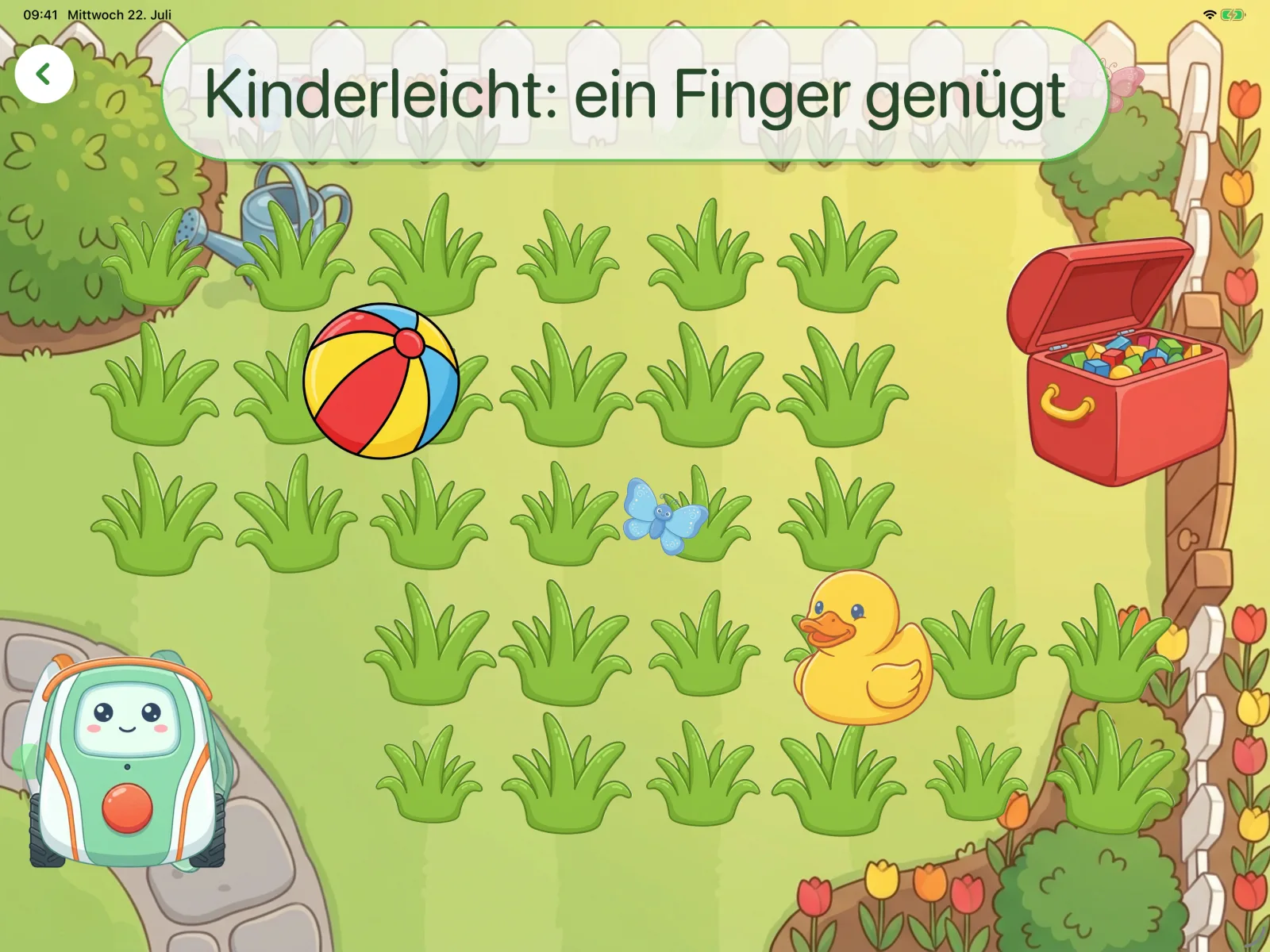 Kinderleicht: ein Finger genügt