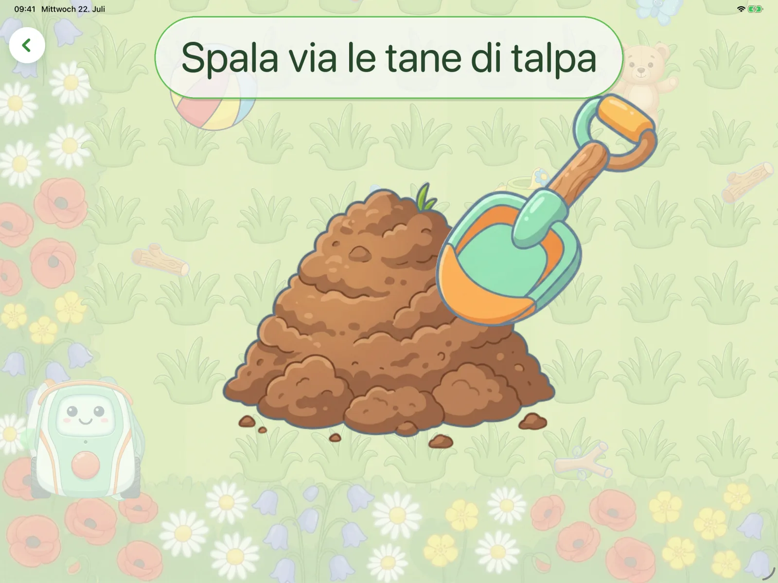 Spala via le tane di talpa