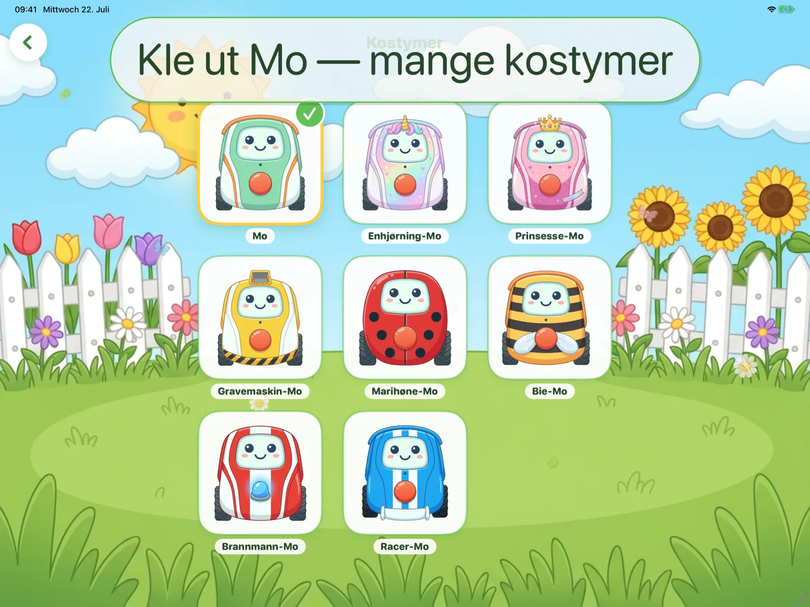 Kle ut Mo — mange kostymer