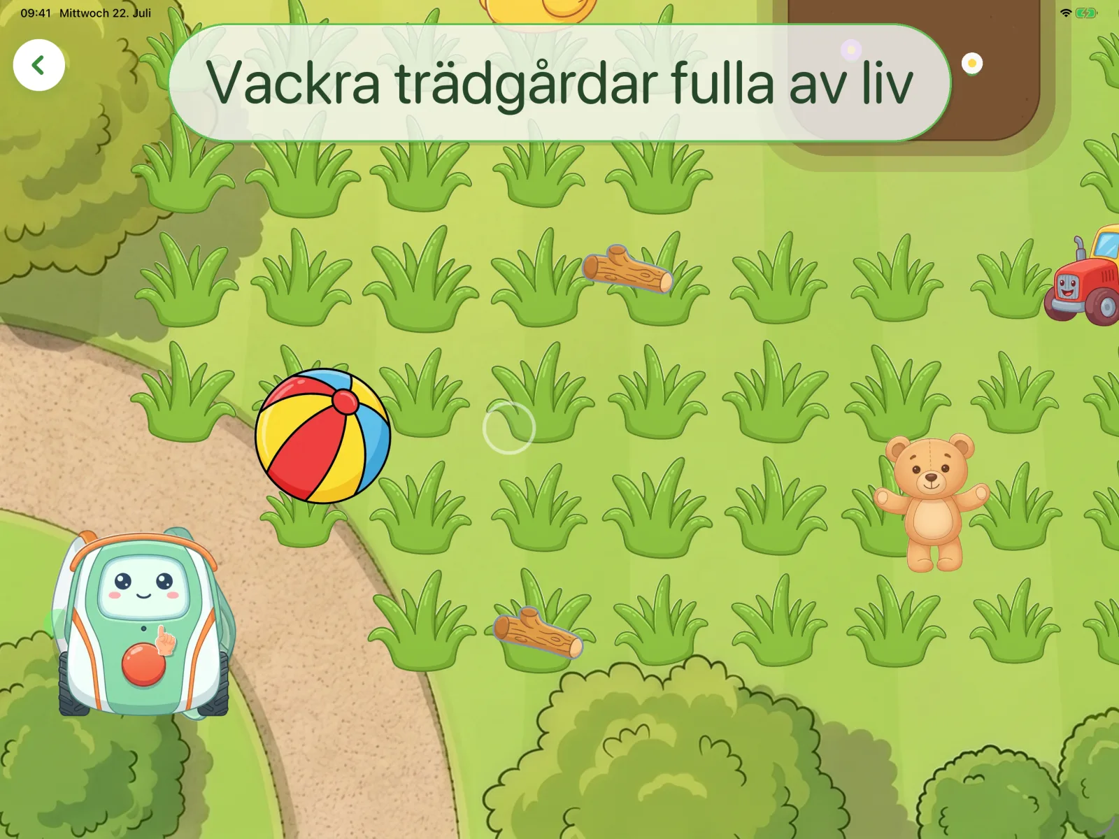 Vackra trädgårdar fulla av liv