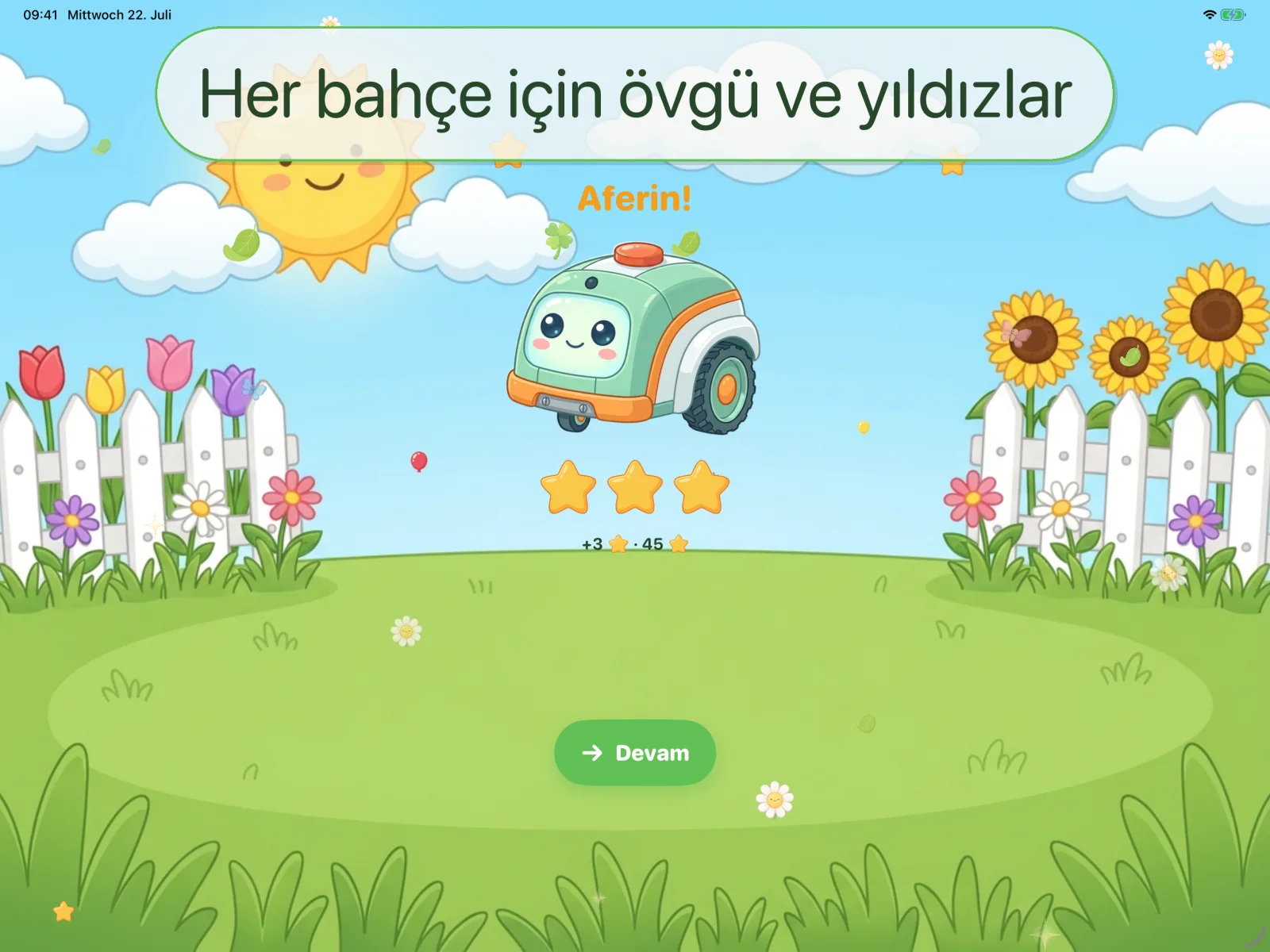 Her bahçe için övgü ve yıldızlar